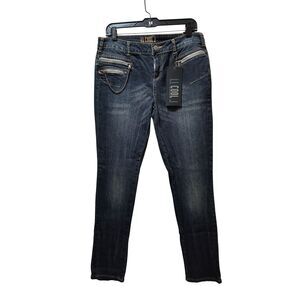 Vintage LL Cool J Skinny Jeans Juniors 11 Blue Dark Wash Stretch Denim NWT